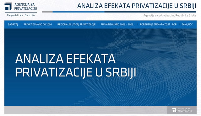 Анализа ефеката приватизације у Србији    